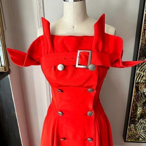 NWT Y2K YOHJI YAMAMOTO Formal Red Silk Gown - Spring Summer 2005 Collection - Picture 5 of 13